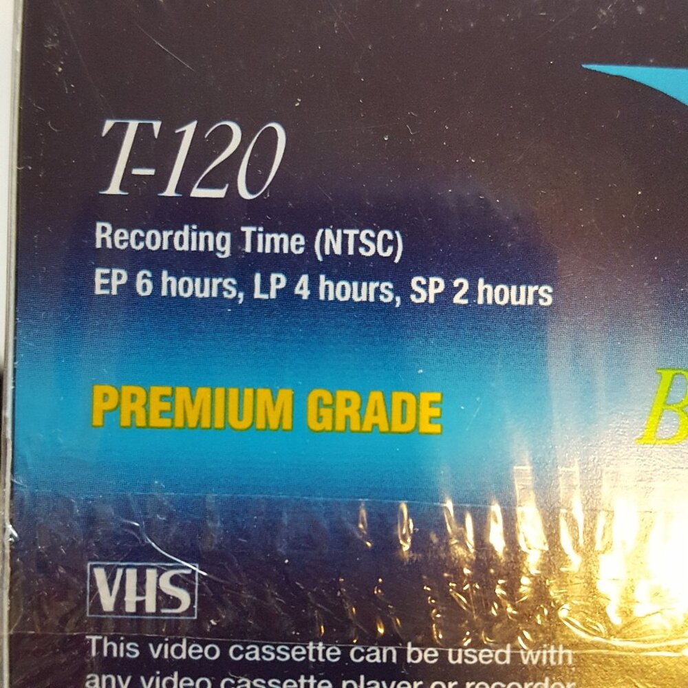 Lot of 4 Sony 6 Hours Premium Grade VHS Video T-120VE‎ Tapes NEW SEALED
